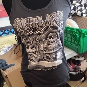Outlaw Nationals Black Graphic Tank Top - Women's